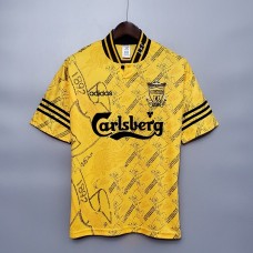 Liverpool 95/96 Away Yellow Soccer Jersey